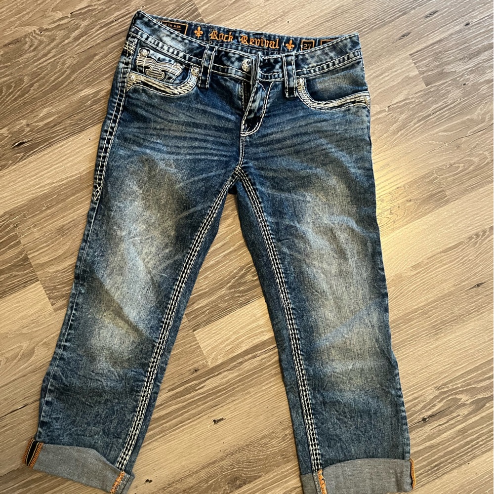 Womens Rock Revival Crop size 27 - Picture 3 of 4